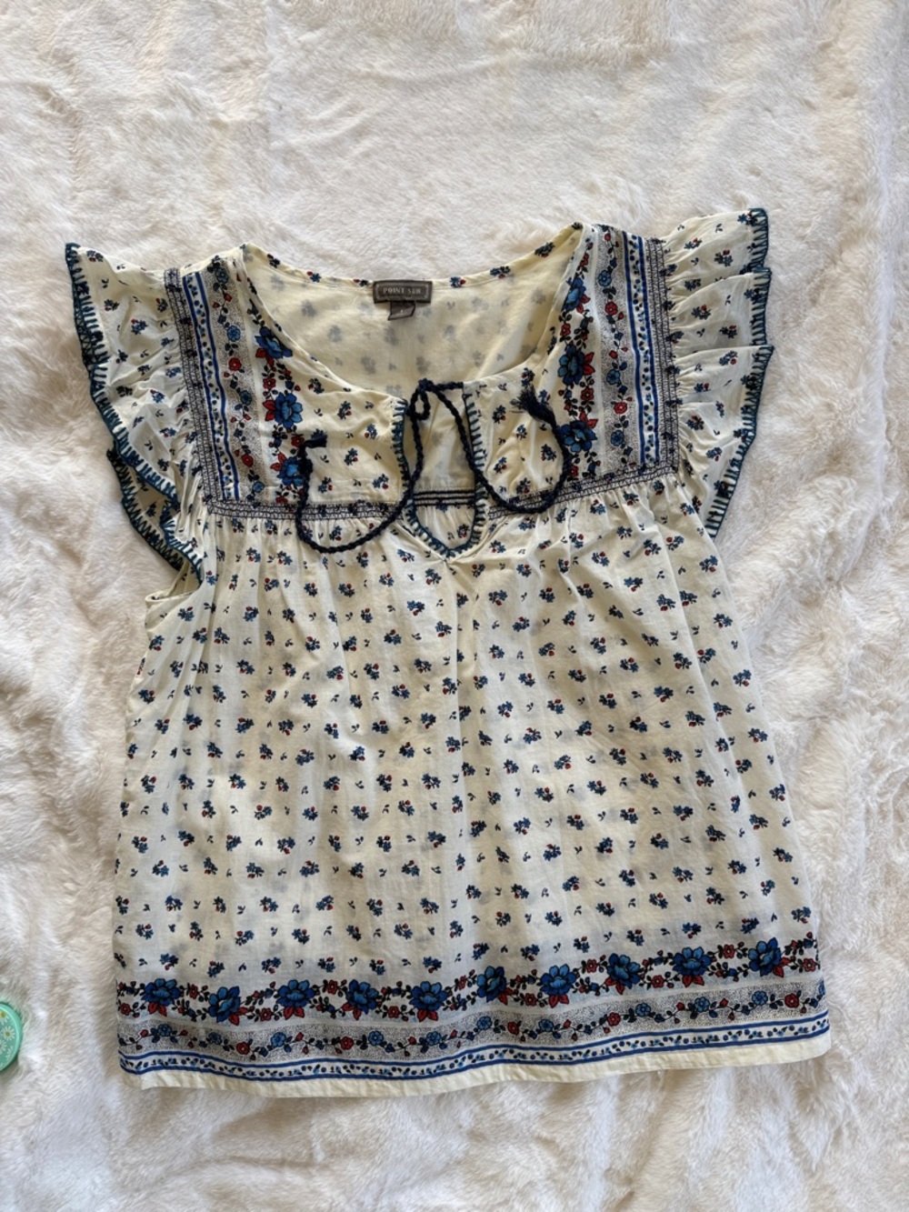 J. Crew Point Sur Flutter top